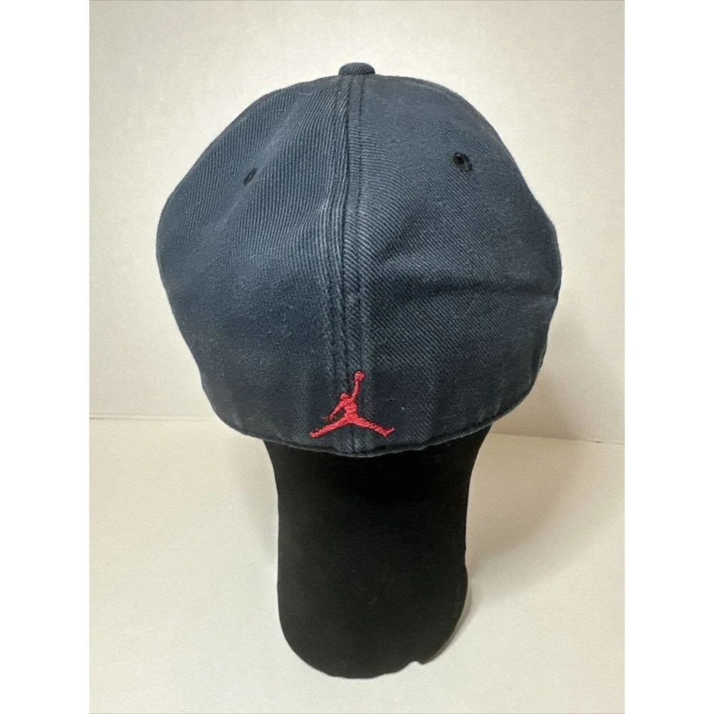 Air Jordan Jumpman 7 1/4 Fitted Baseball Hat Cap Black Red Bill